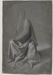 Draperiestudie (mogelijk studie van het gewaad van Matteüs de Evangelist)