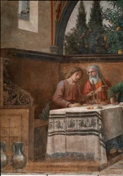 Het Laatste Avondmaal. Detail. (Fresco)