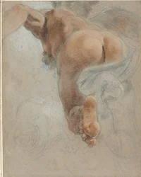 Studie voor de allegorische figuur van aardse harmonie