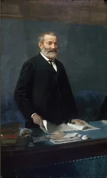 Portret van Quintino Sella (olieverf op doek)