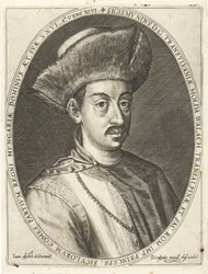 Sigismund Bathory 1572-1613, Prins van Transsylvanië. Uit Atrium heroicum, Augsburg 1600-1602