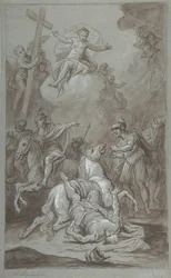 De bekering van St. Paulus recto, De executie van de gevangene verso, 18e-begin 19e eeuw