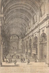 Decoratie besteld door kardinaal de Retz in de kerk van San Luigi, Rome, voor de heilige, 1665