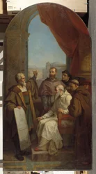 Architectuur: de Italiaanse schilder en beeldhouwer Michelangelo Buonarroti bekend als Michelangelo