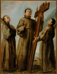 Drie Franciscaanse martelaren van Japan (schilderij op doek)
