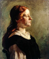 Portret van een meisje met rood haar