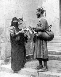 Een waterverkoper, Caïro, Egypte, 1936
