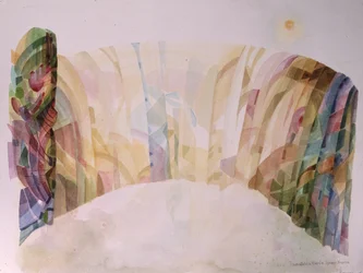 Iguazú, Brazilië, waterval, c.1992 (aquarel op papier)