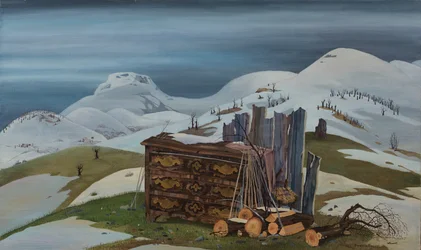 Laatste sneeuw in Pian Croesio
