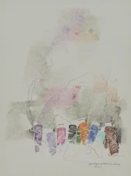 Draden, 2000 (kleurpotloden op papier)