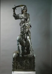 Judith en Holofernes. Bronzen beeldhouwwerk