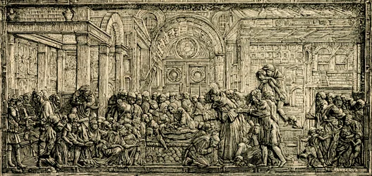 Wonder van het hart van de gierige man, altaar van Sint Antonius