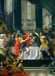 Alexander de Grote bedreigd door zijn vader, waarschijnlijk 1700-1705 (olieverf op doek)