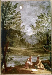 Astronomische waarneming. 1711. (olieverf op doek)