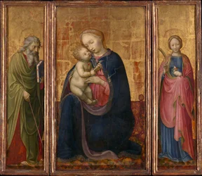 Madonna en kind met heiligen Philip en Agnes, ca. 1425-30