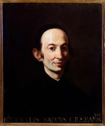 Portret van Giovenale Sacchi, Italiaanse musicoloog