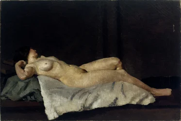 Vrouwelijke figuur liggend op haar rug, 1912