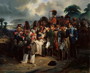 Napoleon neemt afscheid van maarschalk Jean Lannes, 1858