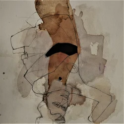 Abstracte, ondersteboven staande figuur
