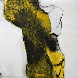 Abstracte gele figuur
