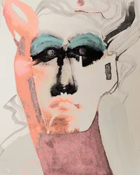 Gedurfd abstract portret