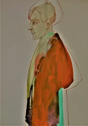 Profiel van de kleurrijke man