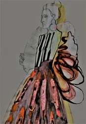 Dramatische mode-illustratie