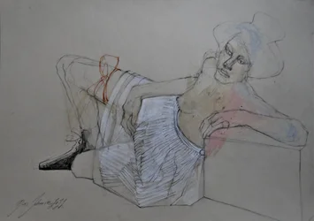 Elegant liggend figuur