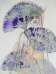 Etherisch paars portret