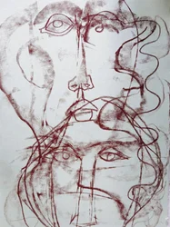 Expressieve kubistische gezichten