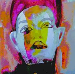 Expressief neonportret