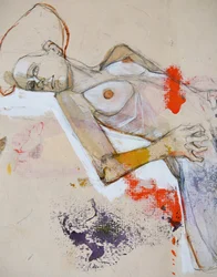 Expressieve liggende figuur