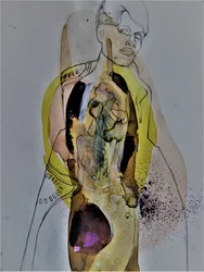 Gouden abstracte figuur