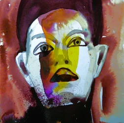Intens abstract gezicht