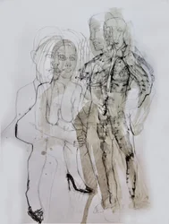 Gelaagde menselijke figuren