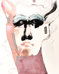 Mysterieus abstract gezicht