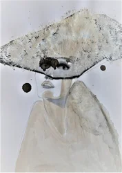 Portret met mysterieuze hoed