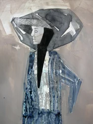 Mysterieuze vrouw met hoed