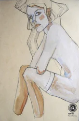 Illustratie van een peinzende vrouw