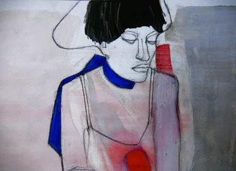 Peinzende vrouw – Weerspiegeling