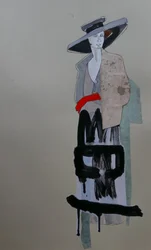 Graffiti van een stijlvolle vrouw
