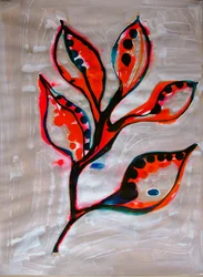 Levendig botanisch abstract