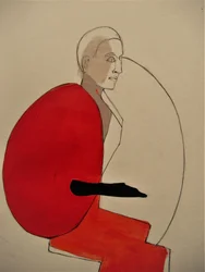 Vrouw in het rood