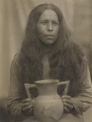 Cherokee vrouw, ca. 1929 (z/w foto)