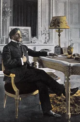 Portret van Paul Adam, Franse schrijver - foto door Paul Francois Arnold Cardon (Dornac)