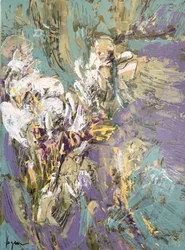 Abstracte paarse bloemen