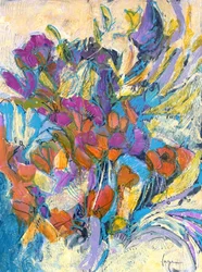 Levendige abstracte bloemen