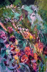Levendig, bloemig en abstract
