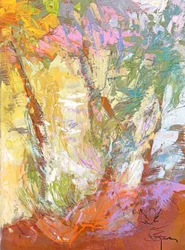 Levendig tuinabstract