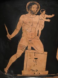 Detail van een roodfiguren lekythos